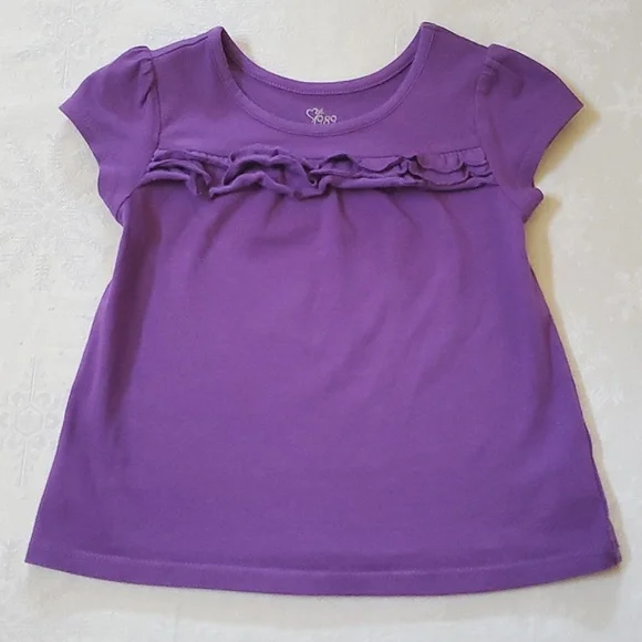 1989 Place Solid Purple Top 12-18 Months & Print Purple Skirt 9-12 Months - Picture 3 of 7